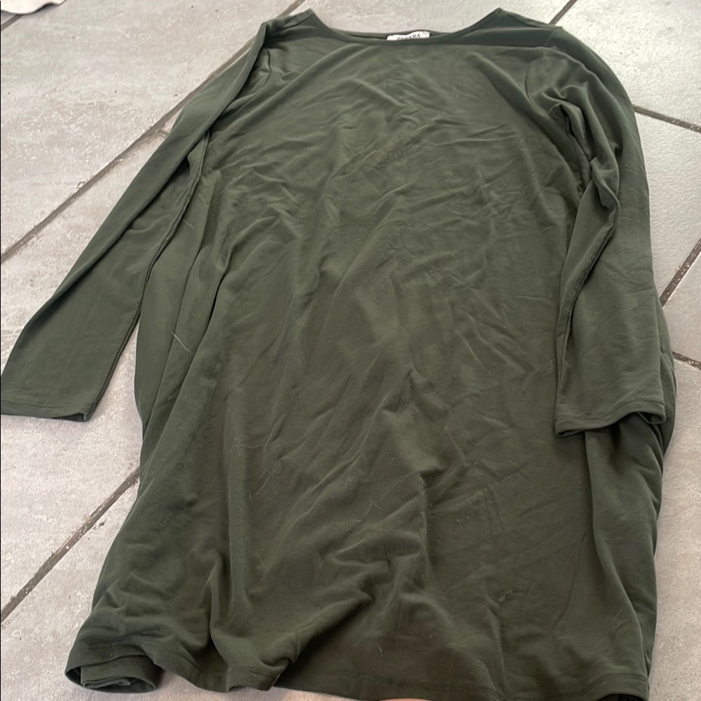 Dark Green Long Sleeve Dress